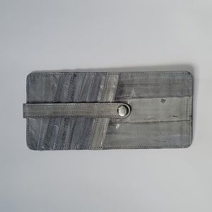 10 card grey eel skin credit card holder.